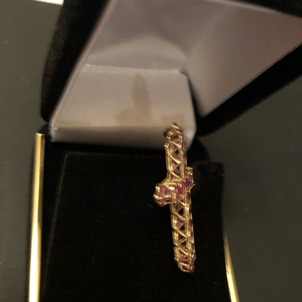 Pink Ruby Cross Pennant - image 3